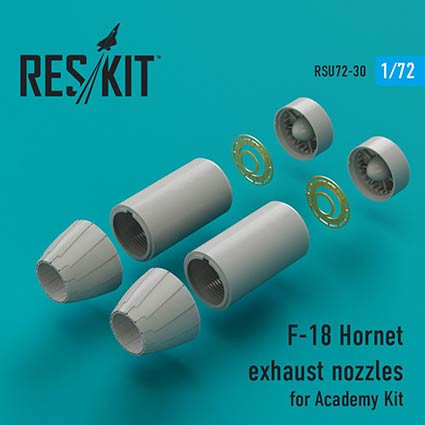 Reskit RSU72-0030 F-18 Hornet exhaust nozzles (ACAD) 1/72