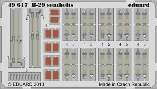 Eduard 49617 B-29 seatbelts