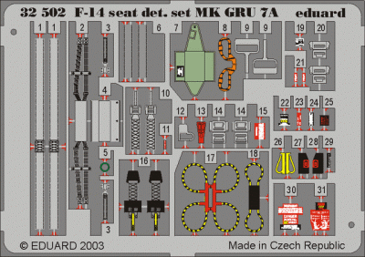 Eduard 32502 F-14A ejection seat TAM