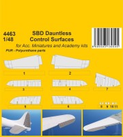 CMK SP4463 SBD Dauntless Control Surfaces (ACAD/ACC.MIN) 1/48