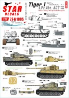 Star Decals 72-A1095 Pz.Kpfw.VI Tiger I sPzAbt 502 # 1.Initial / Early / Mid production Tigers 1/72