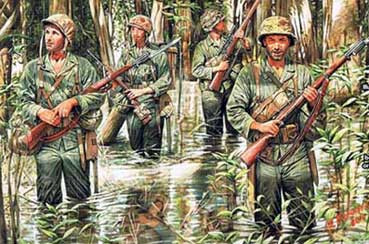 Master Box 03589 Набор фигур US Marines in Jungle, WW II era 1/35