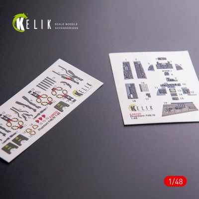 Reskit K48020 F-4B/N interior 3D decals (ACAD) 1/48