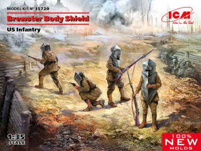 ICM 35720 Brewster Body Shield, US Infantry WWI (4 fig) 1/35