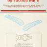 Peewit PW-M72083 1/72 Canopy mask Barracuda Mk.II (SP.HOBBY)