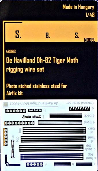 SBS model 48063 DH-82 Tiger Moth rigging wire PE set (AIRFIX) 1/48