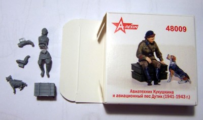 A-resin 48009 Авиатехник Кукушкина и авиа пес Дутик 1/48
