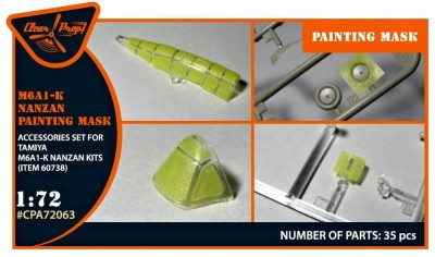 Clear Prop CPA72063 NANZAN M6A1-K Painting Mask (TAM 60738) 1/72