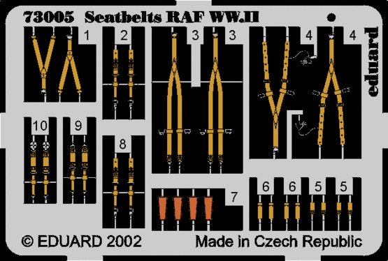 Eduard 73005 Seatbelts RAF WWII 1/72 (распродажа)