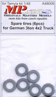 Mp Originals Masters Models MP-A48009 1/48 Spare tires for German 3t 4x2 truck (6 pcs.)