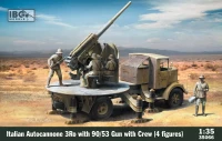 IBG Models 35066 Italian Autocannone 3Ro with 90/53 Gun and Crew 4 figures scale 1/35n & Crew 1/35