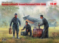 ICM 32109 Наземный персонал Люфтваффе 1939-45 (3 фигуры) 1/32