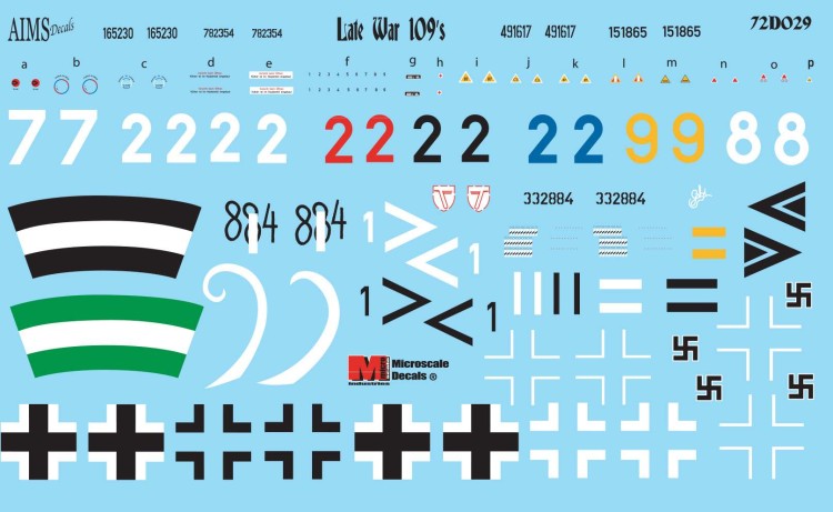 Aims AIMS72D029 Late war Messerschmitt Bf-109's' 1/72 Aims AIMS72D029 Late war Messerschmitt Bf-109's' 1/72