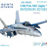 Quinta studio QD48040 F/A-18C (late) (for Kinetic kit) 3D декаль интерьера кабины 1/48