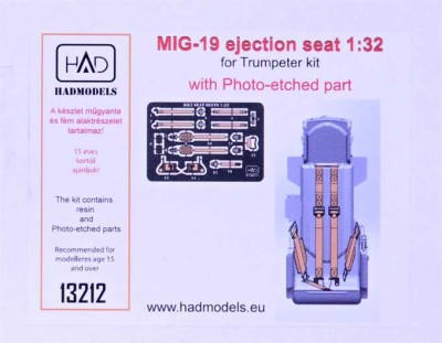 HAD R32012 MiG-19 Ejection seat w/PE set (TRUMP) 1/32