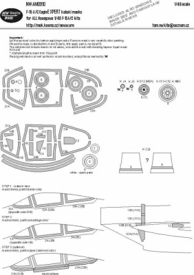 New Ware NWA-M0910 Mask F-15 A/C Eagle EXPERT (HAS) 1/48