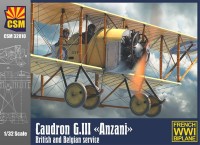 Copper State Models CSM32010 Самолет Caudron G.III Anzani, британская и бельгийская служба 1/32