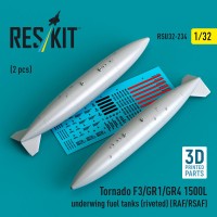 Reskit U32234 Tornado F3/GR1/GR4 1500L underwing fuel tanks 1/32