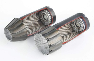 Mk1 Design MA-48026 Grumman F-14A Tomcat PLUS/D GE exhaust nozzle. Aftrer burner Set (closed) (left exhaust in picture) 1/48