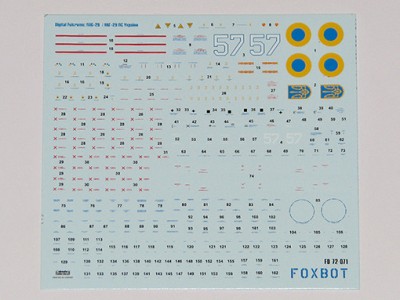 Foxbot Decals FBOT72071 Digital Falcons: Mikoyan MiG-29 9-13 1/72