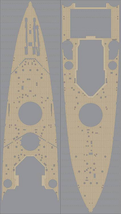 Pontos model 35008WD1 HMS King George V Wooden Deck set 1/350