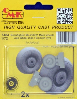 CMK 7484 Beaufighter Mk.VI/X/21 Main wheel late/smooth 1/72