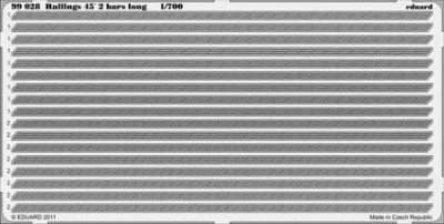 Eduard 99028 Railings 45' 2 bars long 1/700
