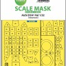 Art Scale 200-M32066 Aichi D3A1 Val wheels and canopy frame paint mask (inside and outside) 1/32