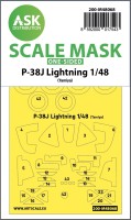 Art Scale 200-M48068 Lockheed P-38J Lightning wheels and canopy frame paint mask (outside only) 1/48