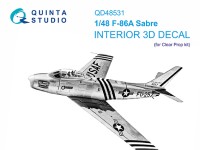 Quinta studio QD48531 F-86A Sabre (Clear Prop) 3D Декаль интерьера 1/48