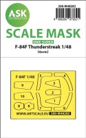 Art Scale 200-M48282 Republic F-84F Thunderstreak canopy frame paint mask (outside only) 1/48