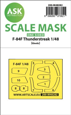 Art Scale 200-M48282 Republic F-84F Thunderstreak canopy frame paint mask (outside only) 1/48