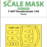 Art Scale 200-M48282 Republic F-84F Thunderstreak canopy frame paint mask (outside only) 1/48