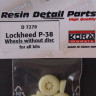 Kora Model D7279 Wheels without disc for Lockheed P-38 1/72