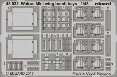 Eduard 48932 Walrus Mk.I wing bomb bays 1/48