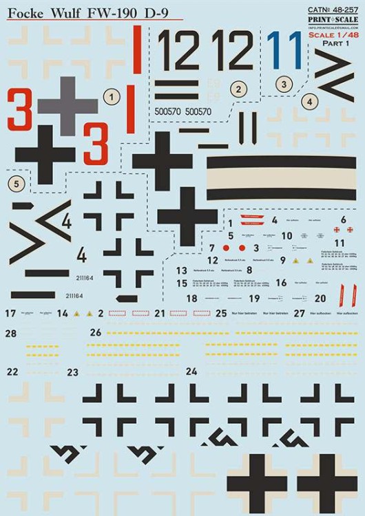Print Scale 48257 Focke-Wulf Fw-190D-9 Part-1 1/48