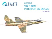 Quinta Studio QD32247 F-104C (Italeri) 3D Декаль интерьера кабины 1/32
