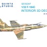 Quinta Studio QD32247 F-104C (Italeri) 3D Декаль интерьера кабины 1/32