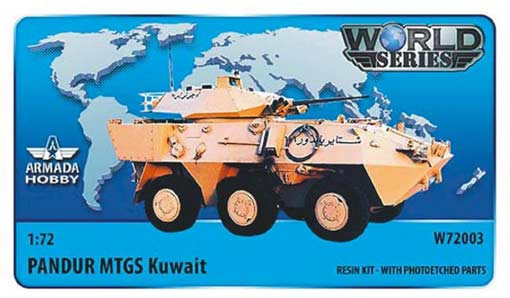 Armada Hobby W72003 Austrian 6x6 APC Pandur MTGS (Kuwait) Resin kit w. PE set 1/72