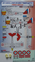 Kora Model DEC72298 DH.82A Tiger Moth French Service Pt.1 декали декали 1/72