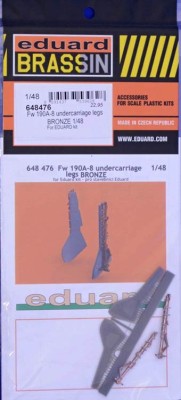 Eduard 648476 BRASSIN 1/48 Fw 190A-8 undercarriage legs BRONZE