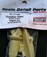 Kora Model DS72106 Hawker Hart British - Engine set (AZ) 1/72