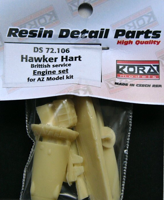 Kora Model DS72106 Hawker Hart British - Engine set (AZ) 1/72