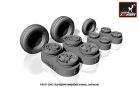 Armory ARAW48312 Lockheed F-104G Starfighter wheels with weighted tyres (with optional nose wheels) 1/48