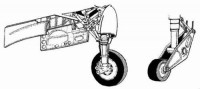 CMK 4019 A-1H Skyraider - undercarriage set for TAM 1/48