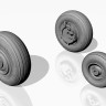 Armory ARAW72032B Sukhoi Su-27 wheels with early type hubs, weighted tires/tyres, 2 types of front mudguard Su-27 early, Su-35 board No.701, 702, 705, 707 1/72