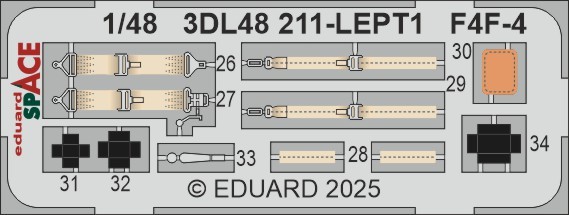 Eduard 3DL48211 F4F-4 SPACE (ACAD) 1/48
