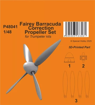 CMK P48041 Fairey Barracuda Correct.Propeller Set (TRUM) 1/48