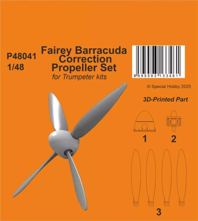 CMK P48041 Fairey Barracuda Correct.Propeller Set (TRUM) 1/48