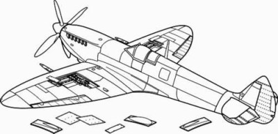 CMK 4125 Spitfire armament type C - set for TAM/HAS ( 4 x guns 7,7 mm + 2 x cannon 20 mm) 1/48